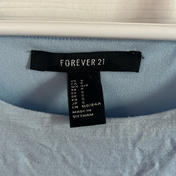 Light blue halter maxi dress from forever 21. Slit on one side. - Picture 3 of 5